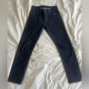 UNIQLO Raw Denim Slim Fit Selvedge Jeans, Size 30